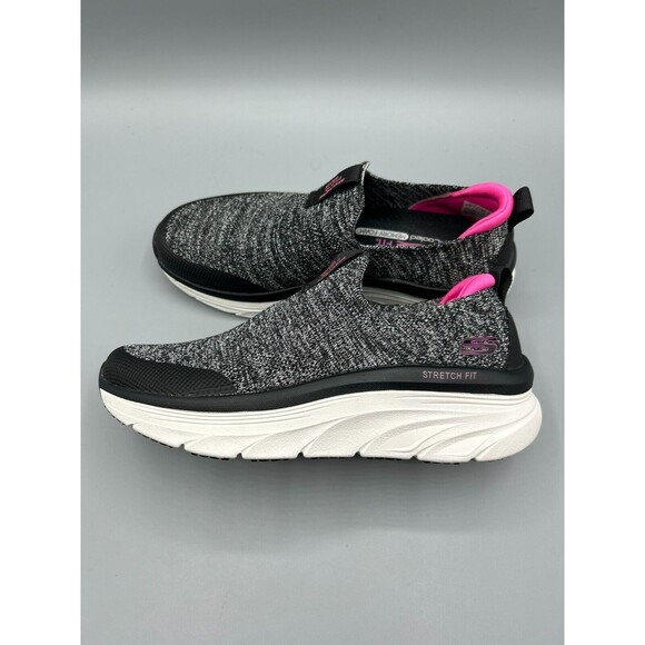 Skechers Relaxed Fit D'Lux Walker Relaxed Fit Memory Foam Black/Gray Size 7 - Picture 5 of 10